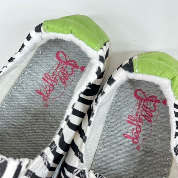 Jellypop Dallas Zebra Stripe Lace Up Sneakers White Black 9.5 - Picture 11 of 13